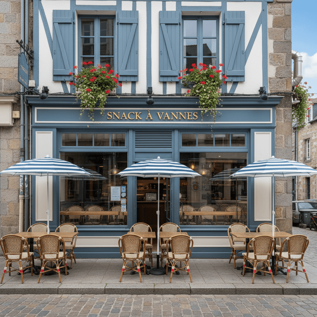 Snack à Vannes : terrasse - extraction