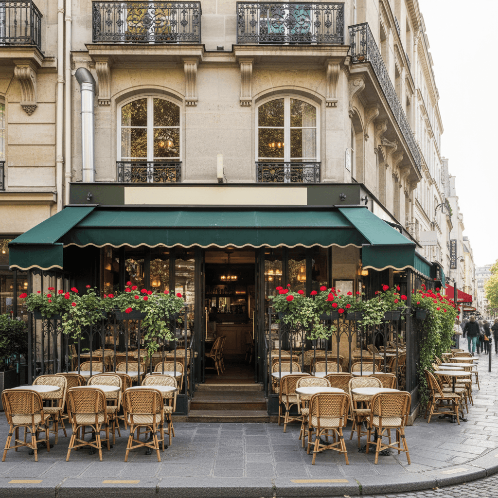 Restaurant 30 couverts à Paris : terrasse - extraction