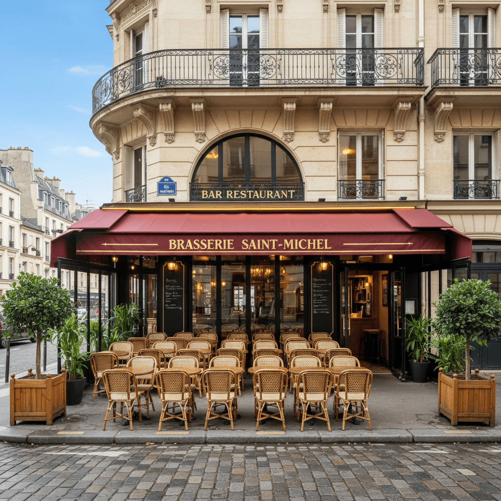 Bar-brasserie 55 couverts à Paris : terrasse - licence IV