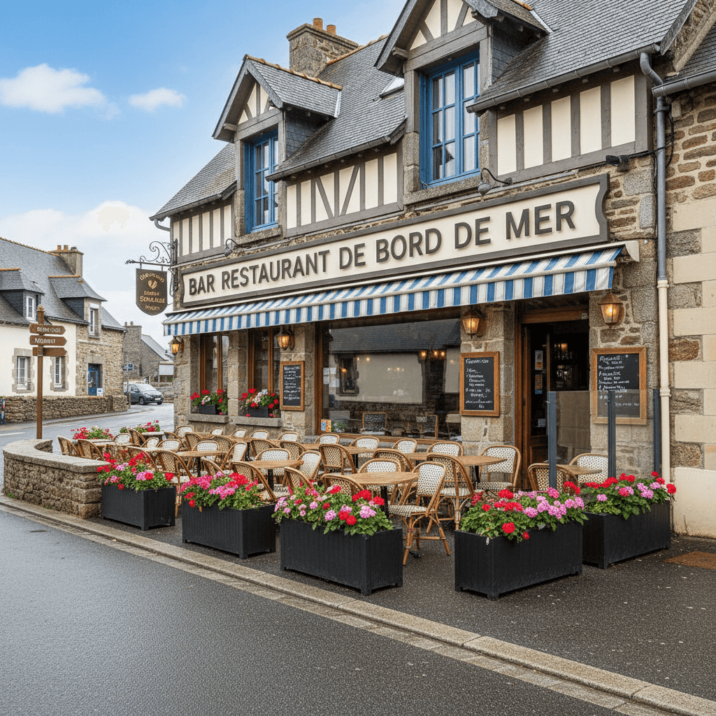 Bar-brasserie 400m² à Saint-Pol-De-Léon : terrasse - licence IV - Image 1