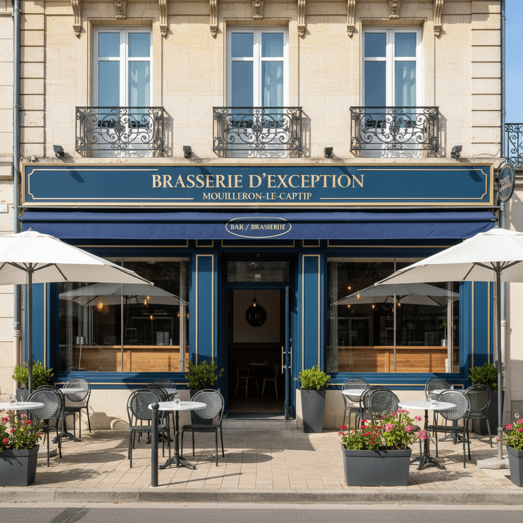 Bar-brasserie à Mouilleron-Le-Captif : terrasse - licence IV - Image 1