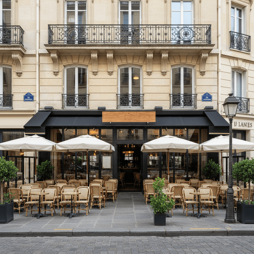 Bar-brasserie 50 couverts à Paris : terrasse - licence IV