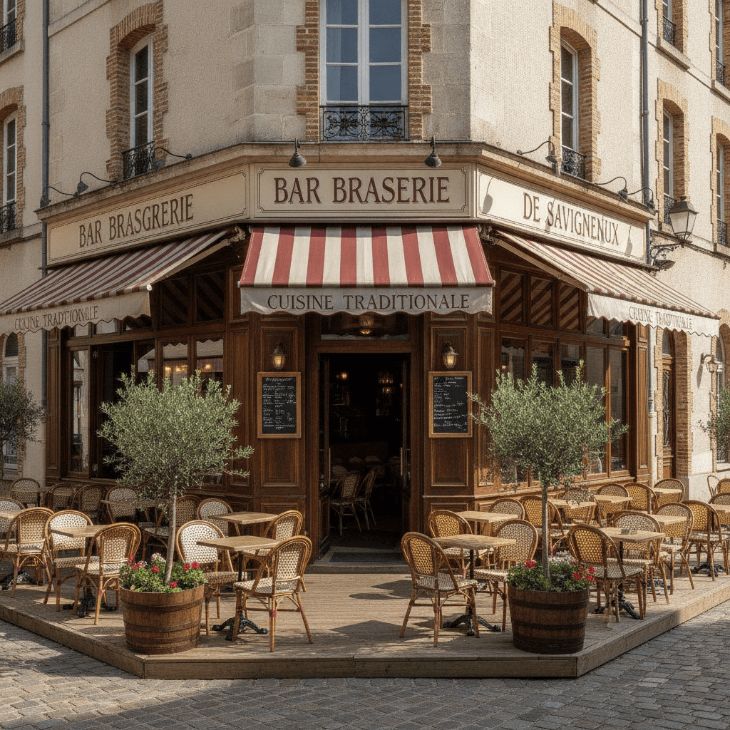 Bar-brasserie 400m² à Savigneux : terrasse - Image 1
