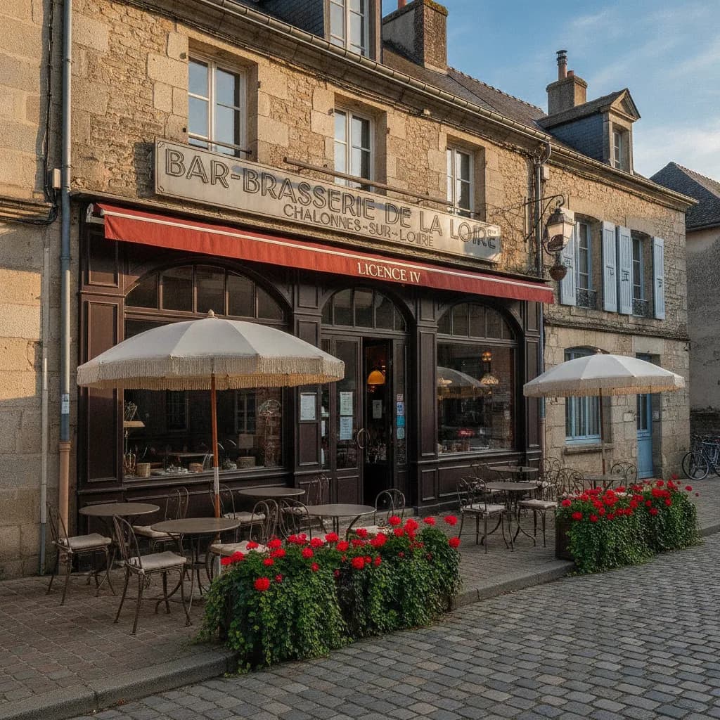 Bar-brasserie 250m² à Chalonnes-Sur-Loire : terrasse - licence IV - Image 1