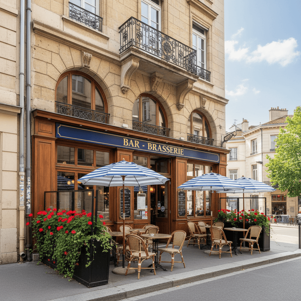 Bar-brasserie 75m² à Lyon : terrasse - licence IV