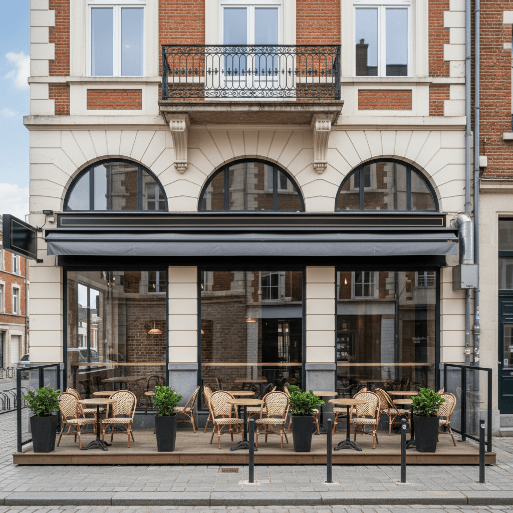Fast-food 140m² à Lille : terrasse - extraction