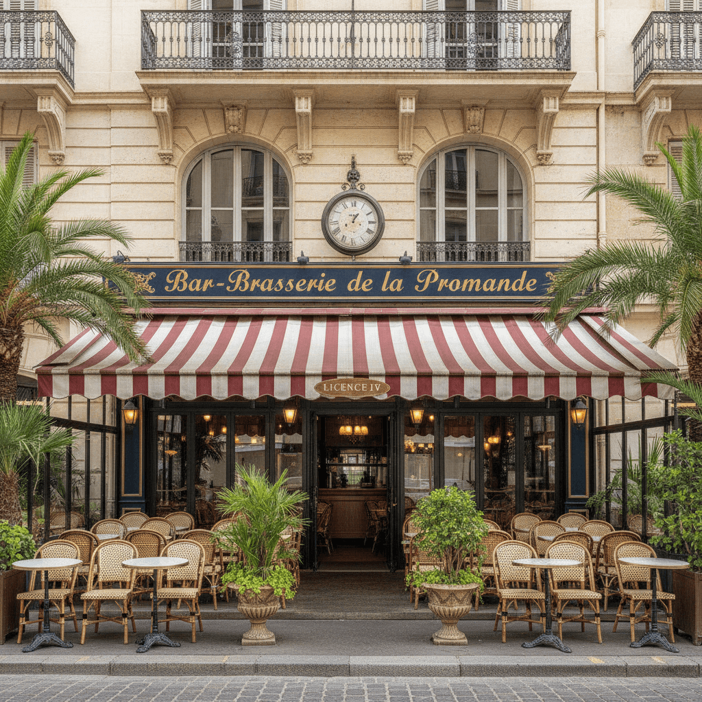 Bar-brasserie 180m² à Cannes : terrasse - licence IV - Image 1