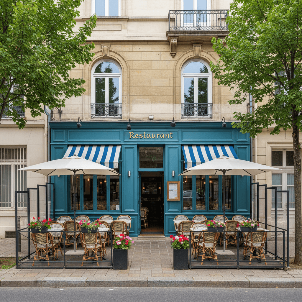 Restaurant 116m² à Villeurbanne : terrasse - extraction - Image 1