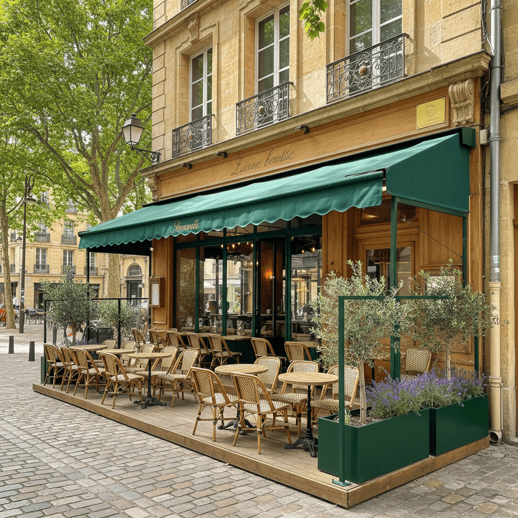 Restaurant à Bordeaux : terrasse - licence IV