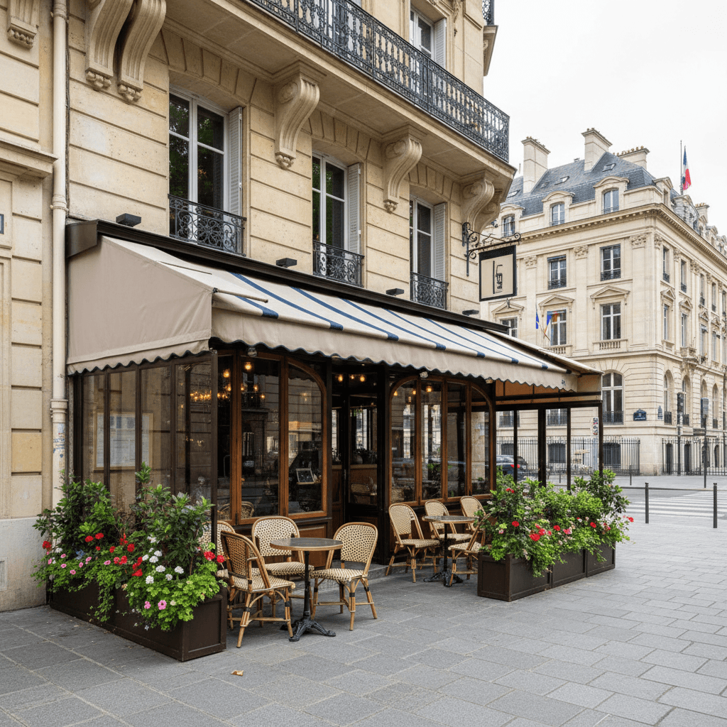 Restaurant 20 couverts à Paris : terrasse - licence IV