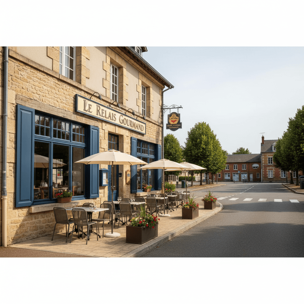 Restaurant à Aigurande : terrasse - Image 1