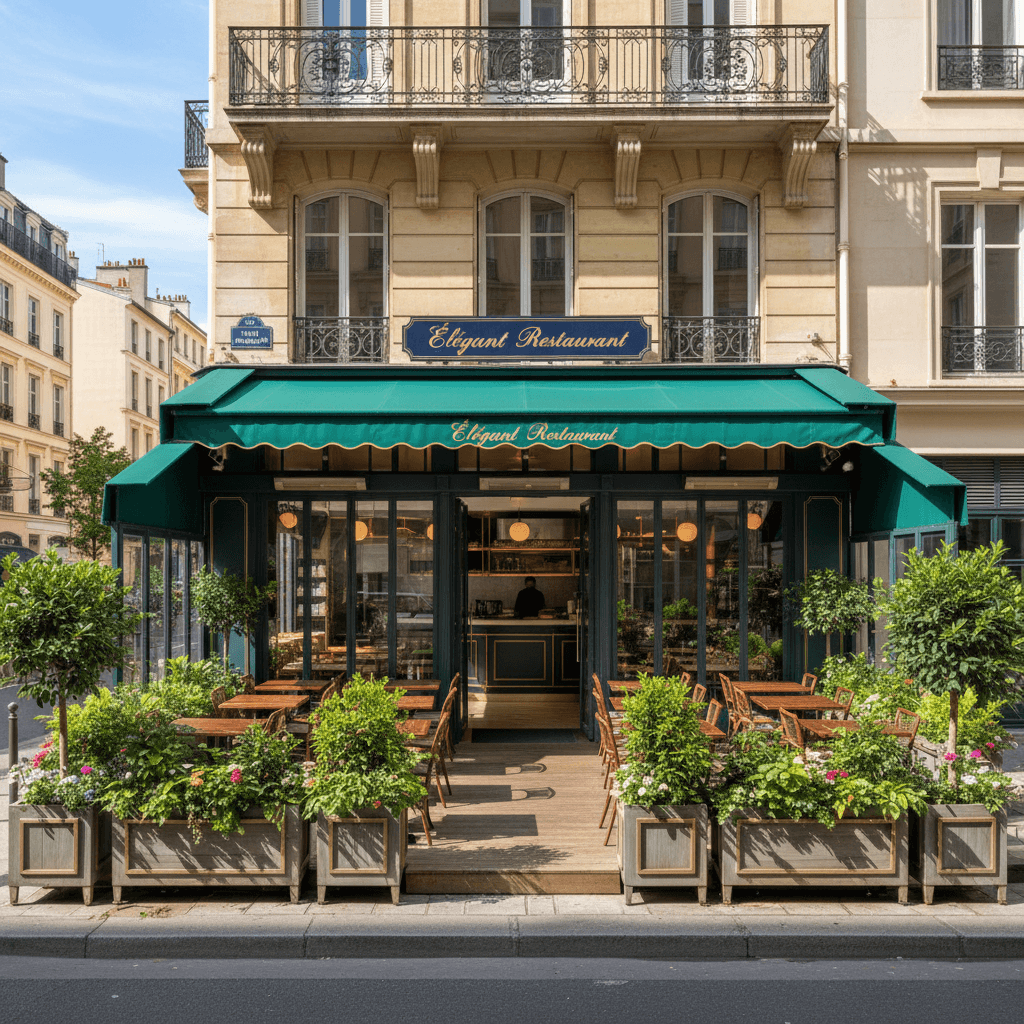 Restaurant 330m² à Lyon : terrasse - extraction - Image 1