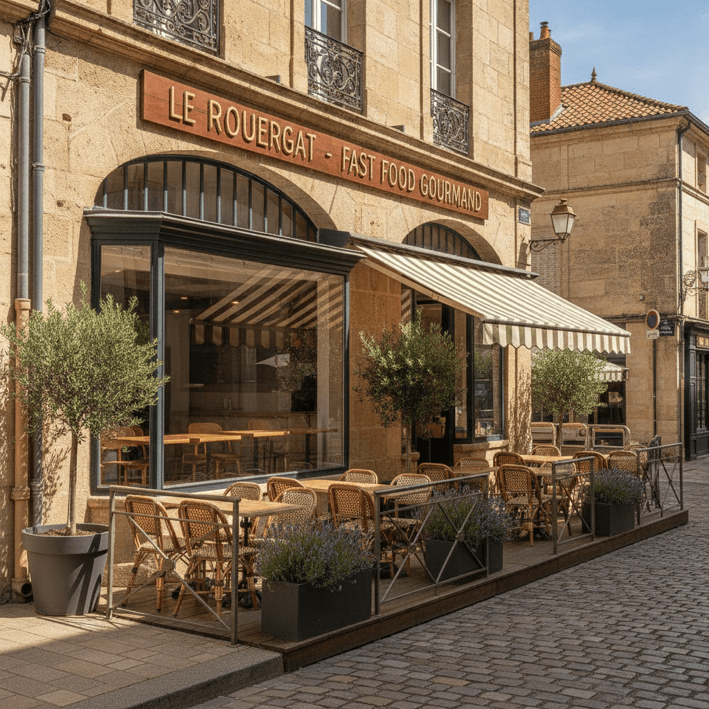Fast-food 40m² à Rodez : terrasse - extraction - Image 1