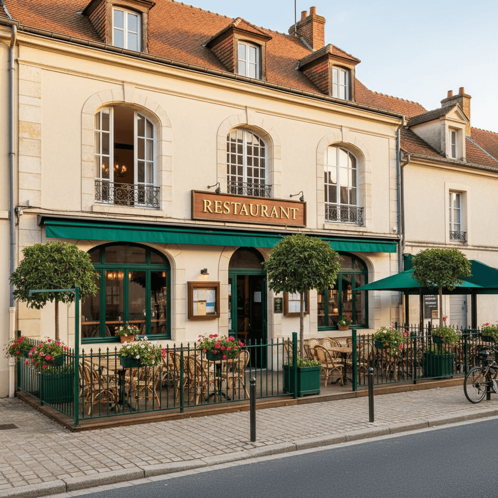 Restaurant à Parçay-Meslay : terrasse - licence IV - Image 1