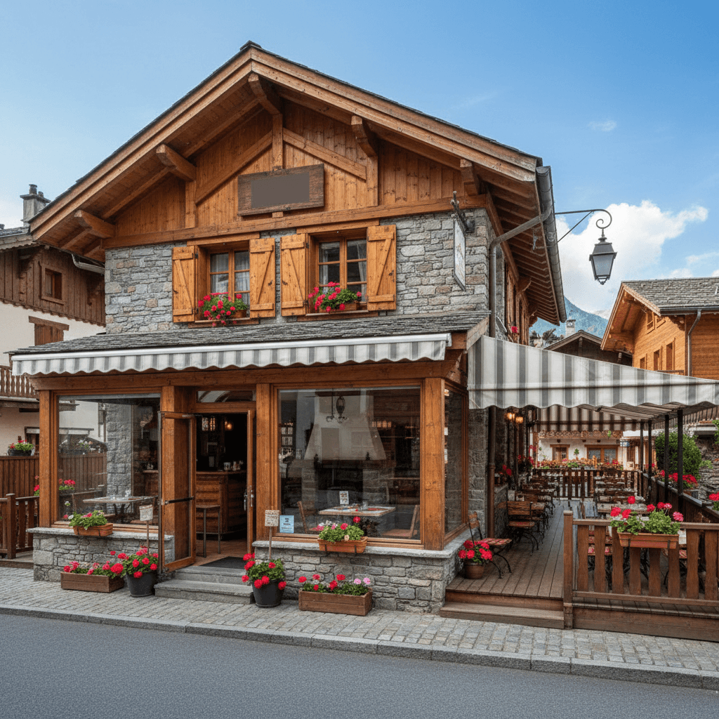 Restaurant 180m² à Nancy-Sur-Cluses : terrasse - licence IV - Image 1