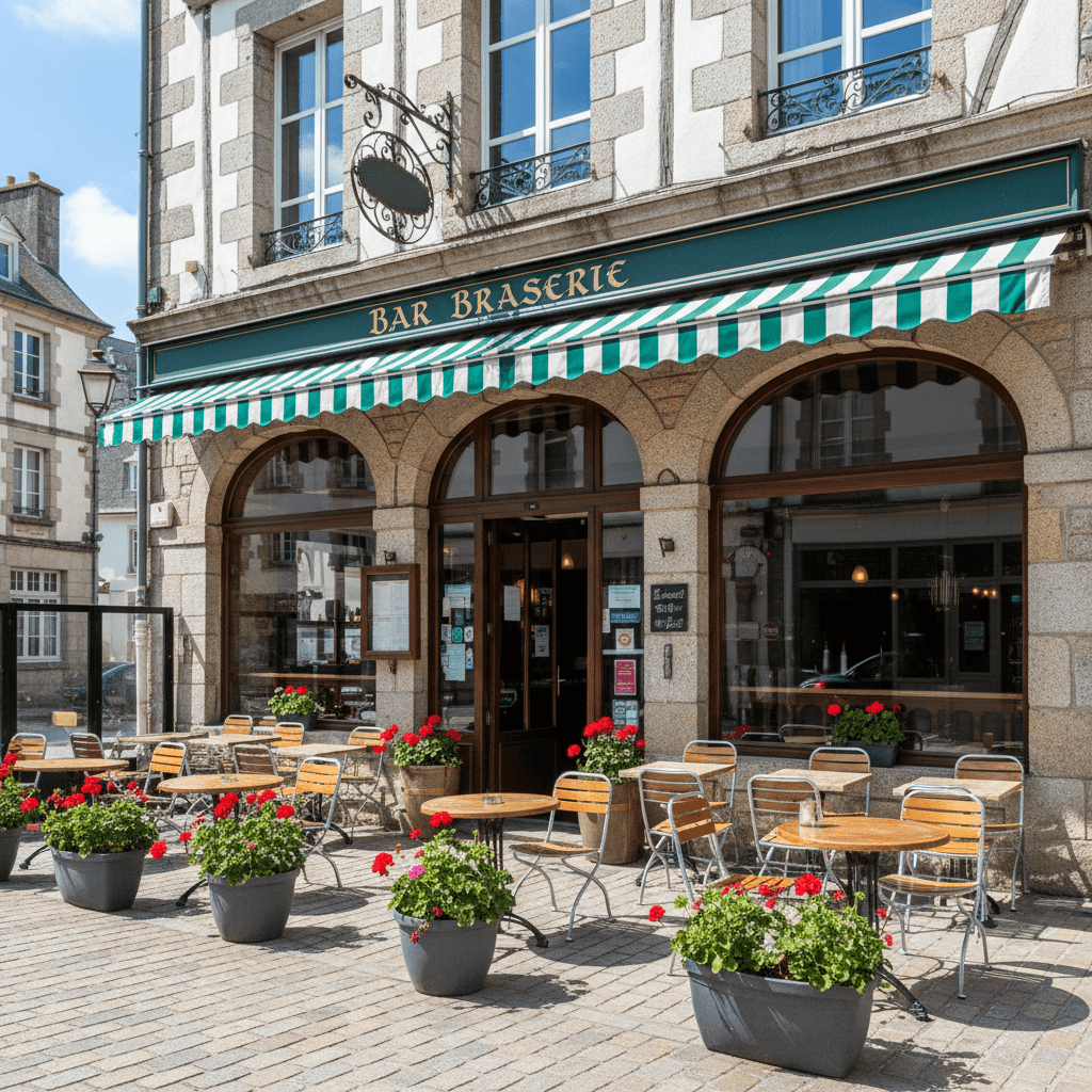 Bar-brasserie à Quimper : terrasse - licence IV - Image 1