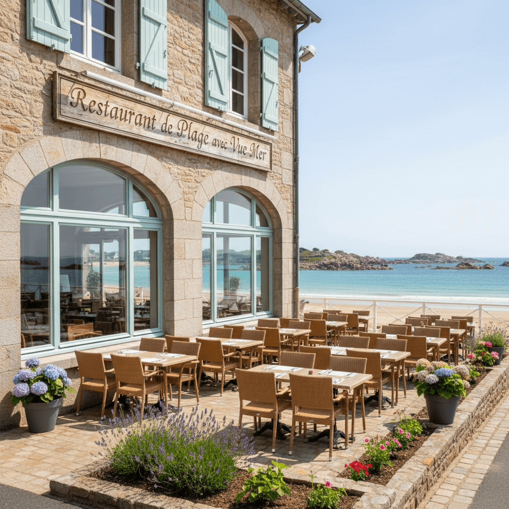 Restaurant 200m² à Trégastel : terrasse - licence IV - Image 1