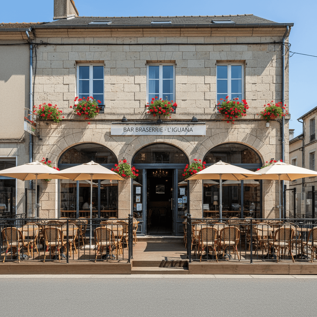 Bar-brasserie 179m² à Firmi : terrasse - licence IV - Image 1