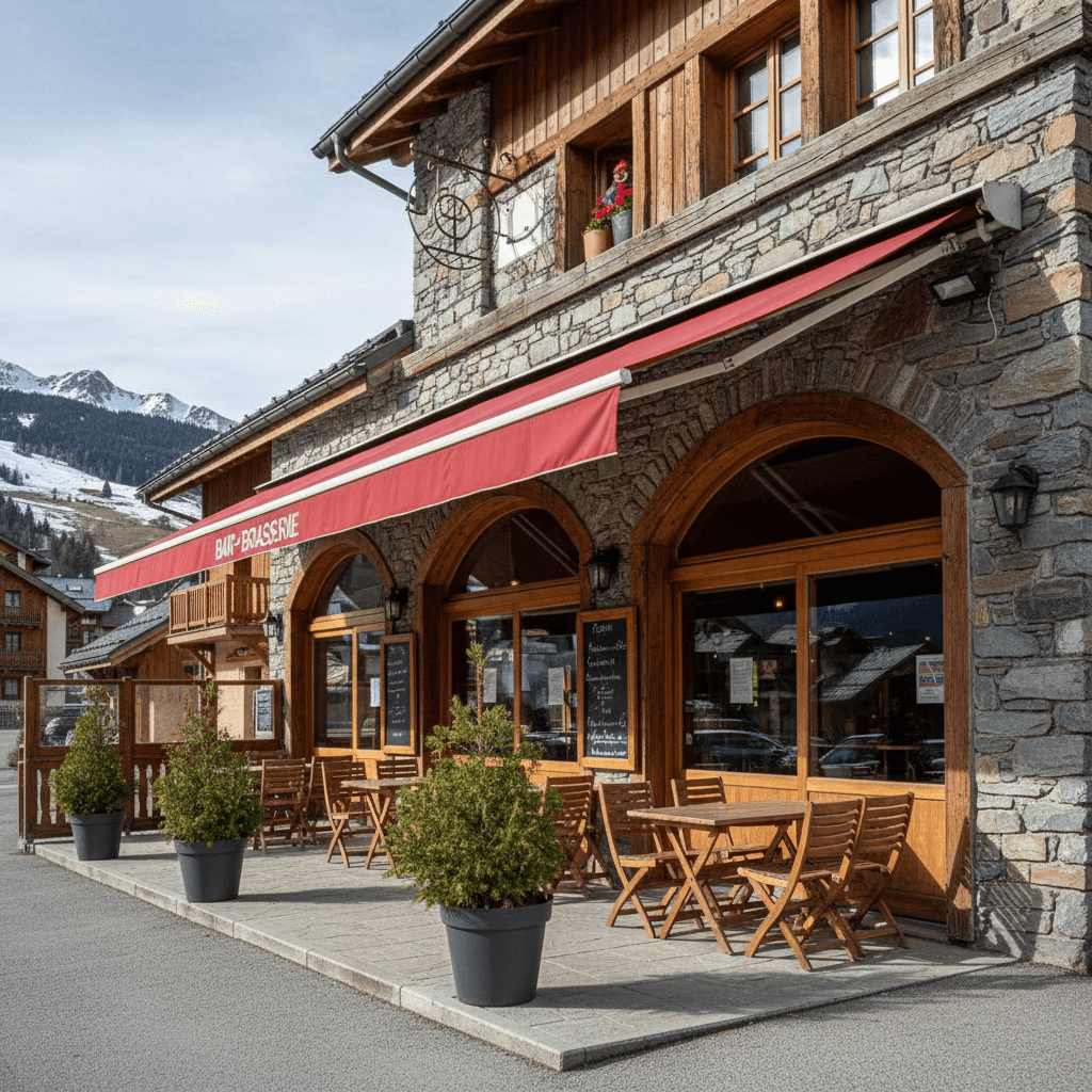 Bar-brasserie 90m² à Fontcouverte-La-Toussuire : terrasse - licence IV - Image 1