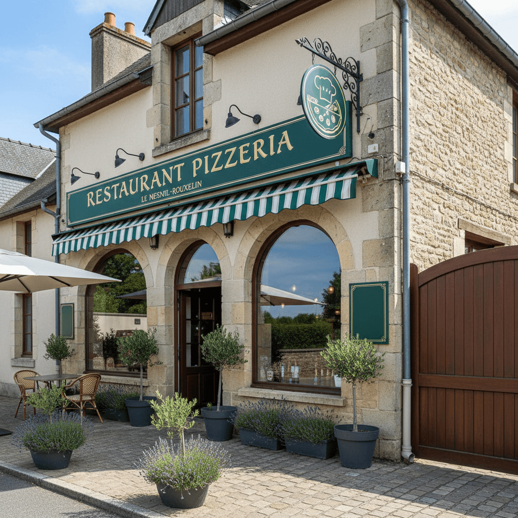 Restaurant à Le Mesnil-Rouxelin : terrasse - licence IV - Image 1