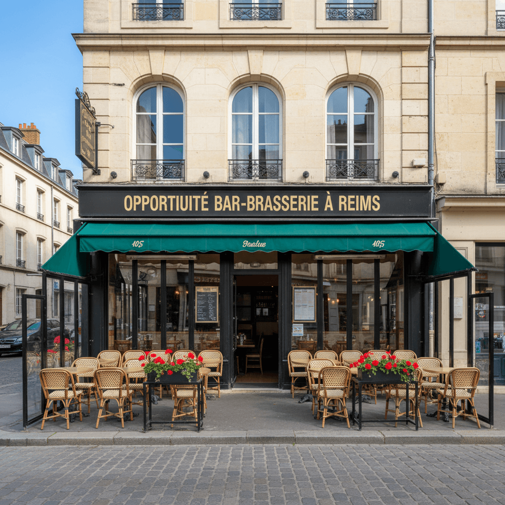 Bar-brasserie 100m² à Reims : terrasse - licence IV