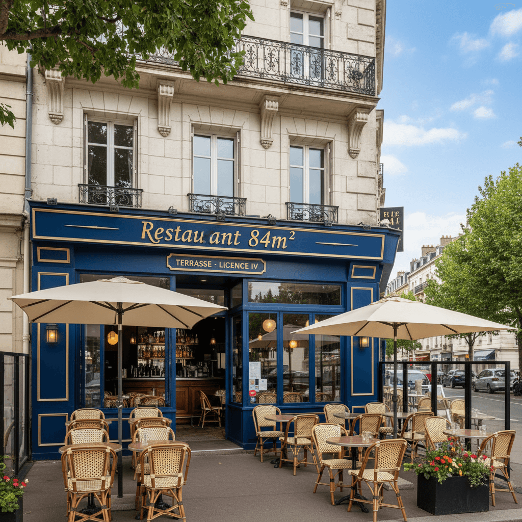 Restaurant 84m² à Le Havre : terrasse - licence IV