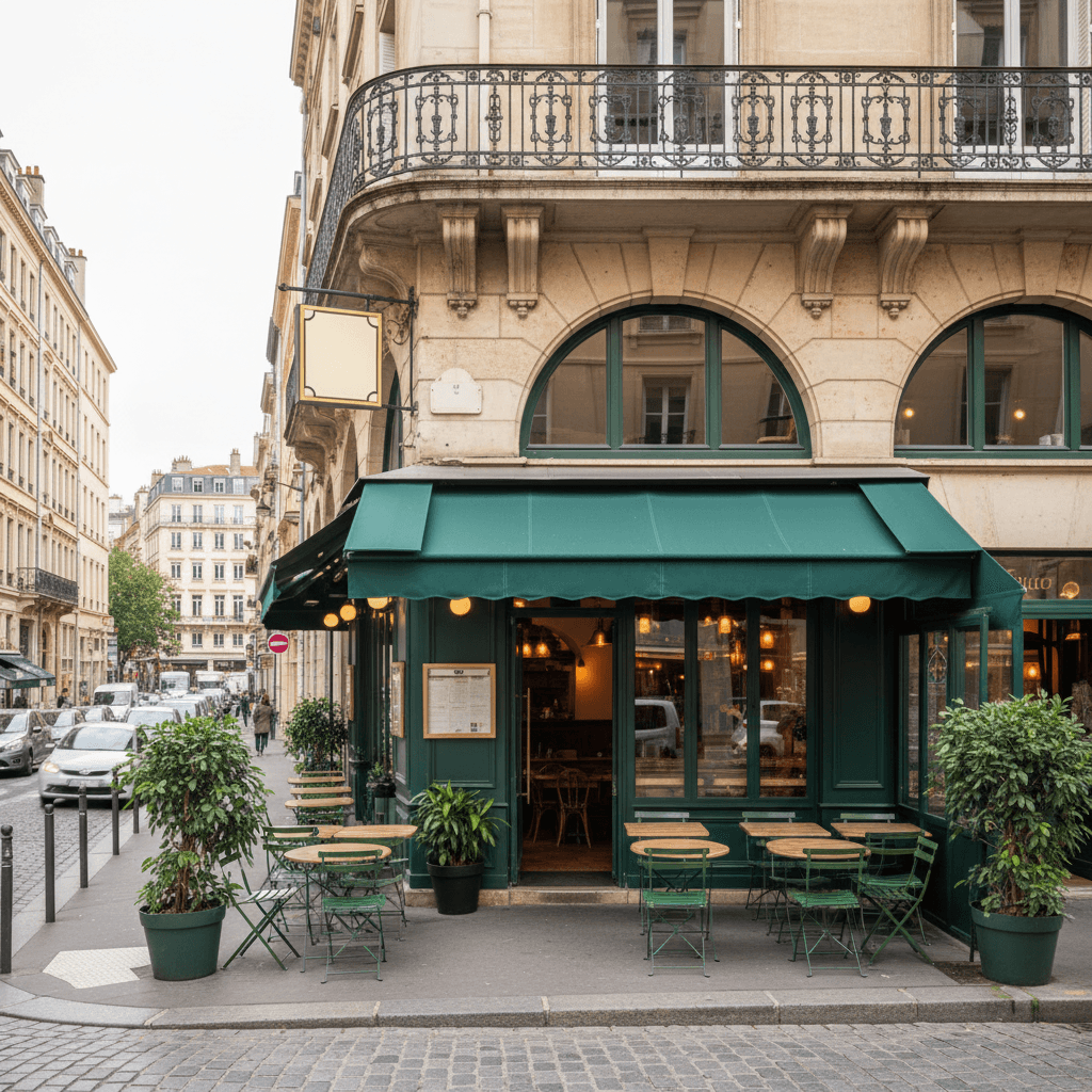 Restaurant 45 couverts à Lyon : terrasse - licence IV