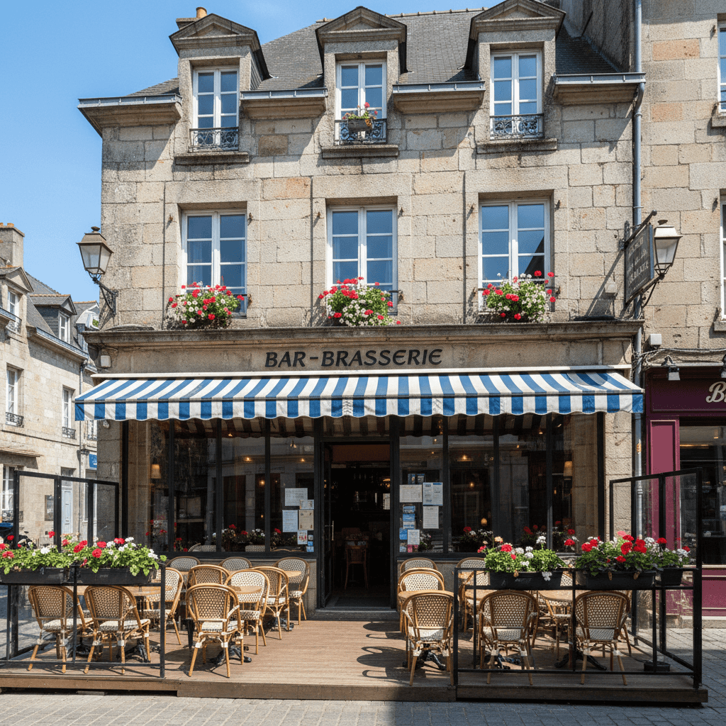 Bar-brasserie à Vannes : terrasse - licence IV - Image 1