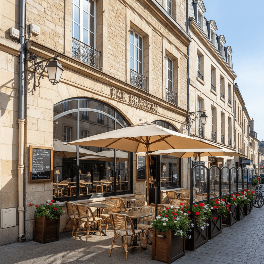 Bar-brasserie 55m² à Angers : terrasse - licence IV