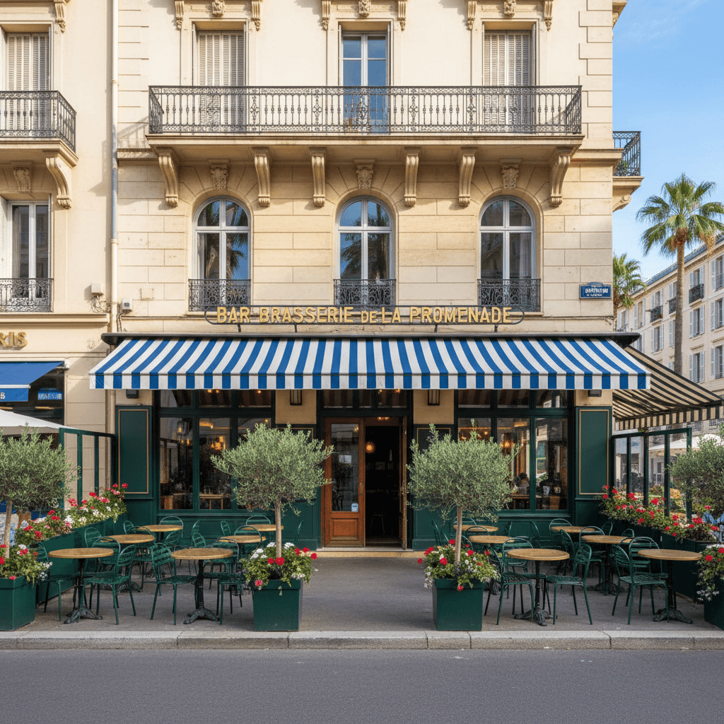 Bar-brasserie 390m² à Nice : terrasse - licence IV