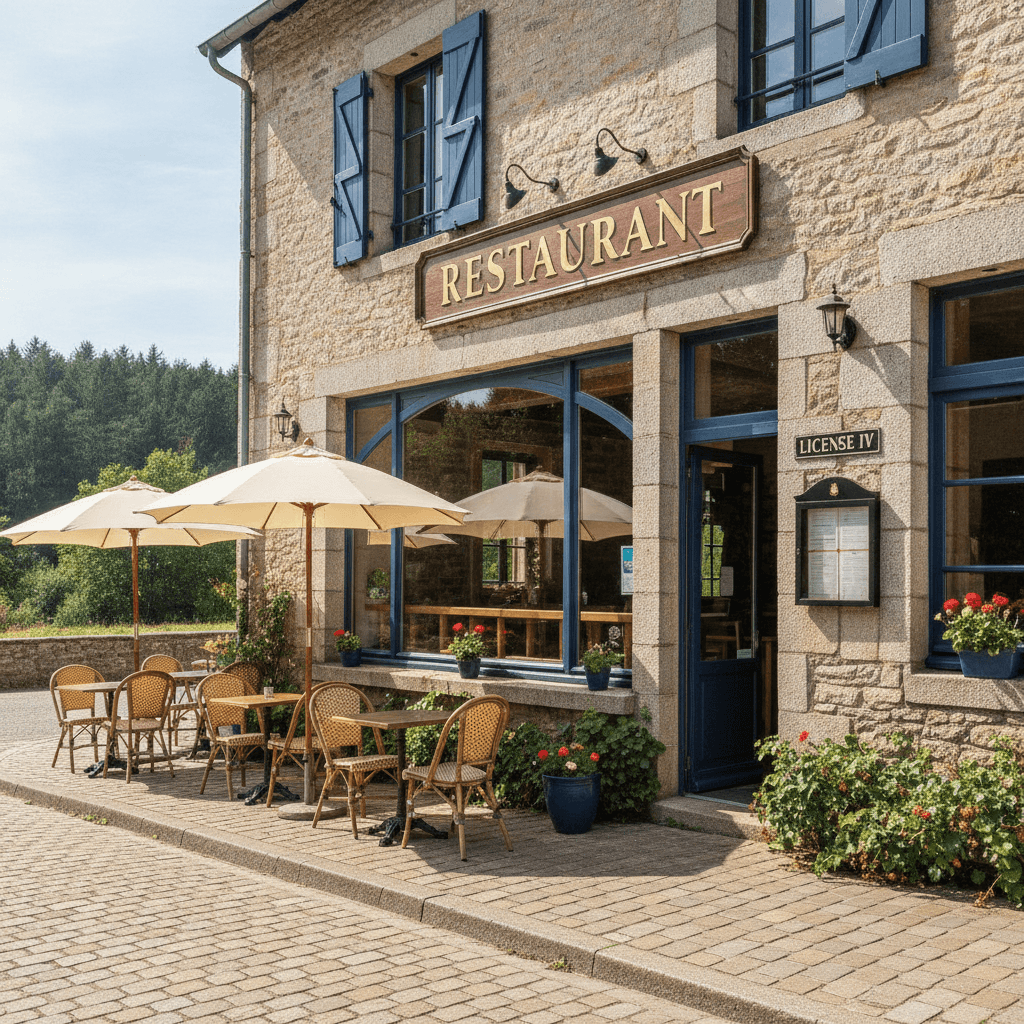 Restaurant 86m² à Loguivy-Plougras : terrasse - licence IV