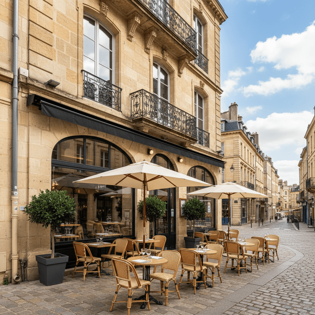 Restaurant 70m² à Bordeaux : terrasse - licence IV