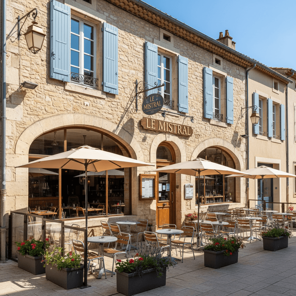 Bar-brasserie 100m² à Villeneuve-Lès-Avignon : terrasse - licence IV - Image 1