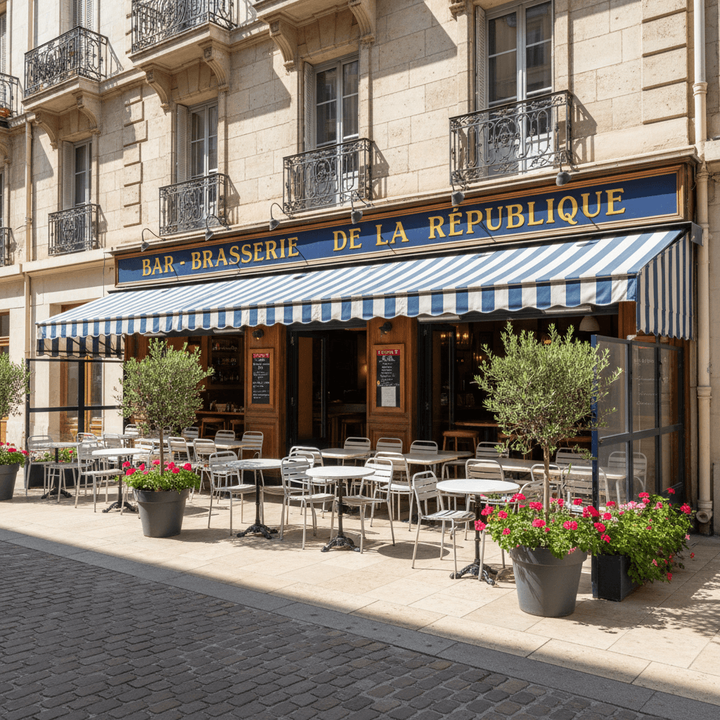 Bar-brasserie 50m² à Nice : terrasse - licence IV