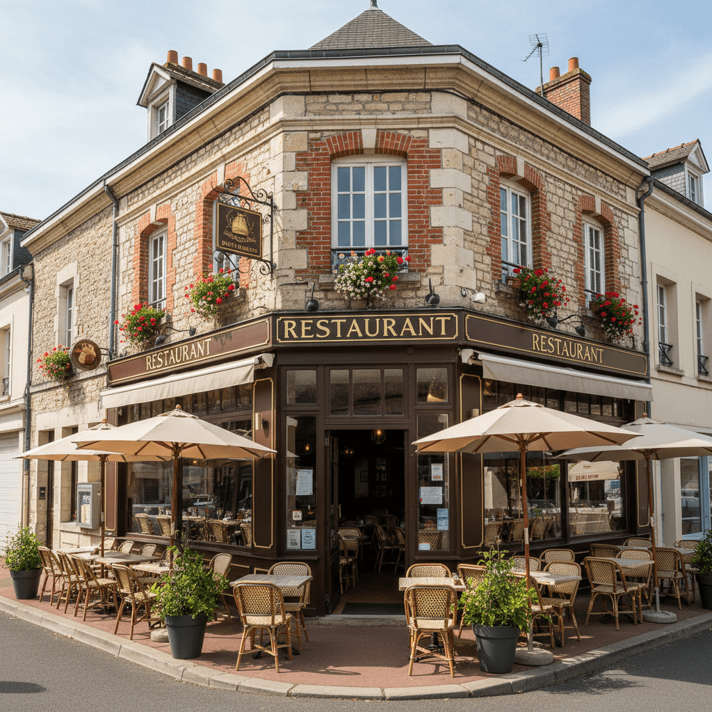 Restaurant à Lacroix-Saint-Ouen : terrasse - extraction - Image 1