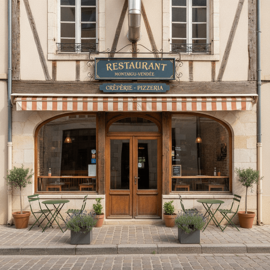 Restaurant à Montaigu-Vendée : terrasse - extraction - Image 1