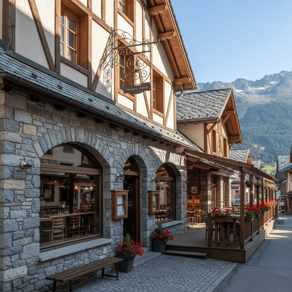 Restaurant 303m² à Les Contamines-Montjoie : terrasse - extraction - Image 1
