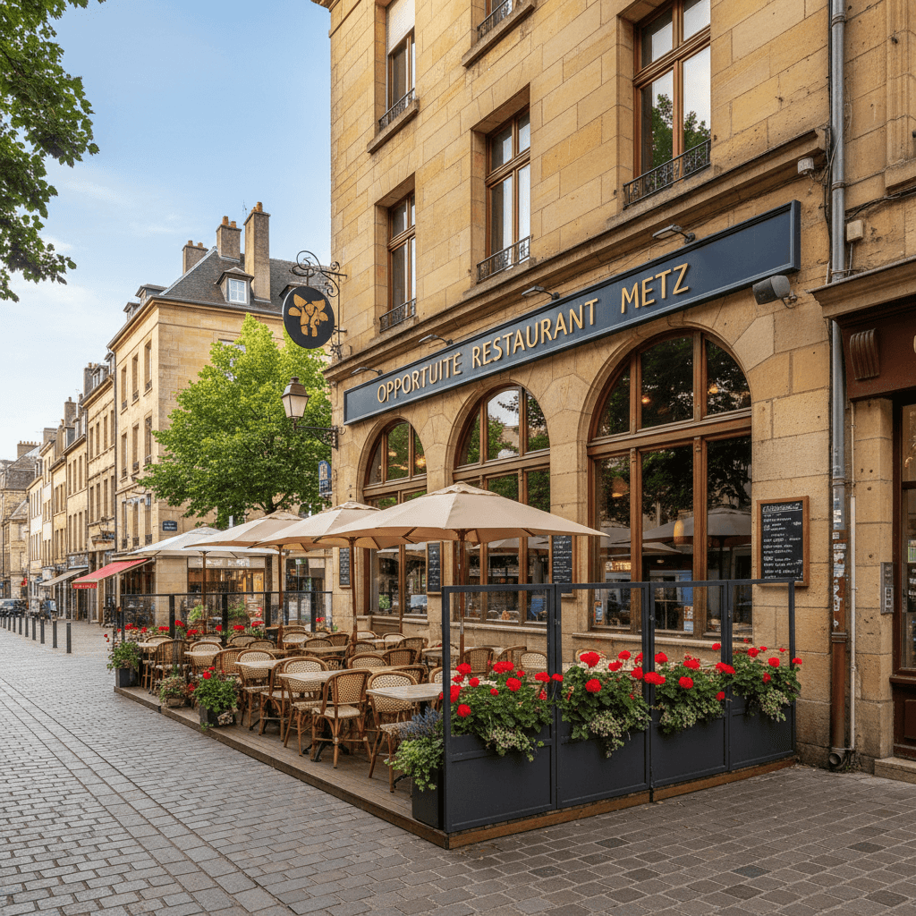 Restaurant 400m² à Metz : terrasse - licence IV - Image 1