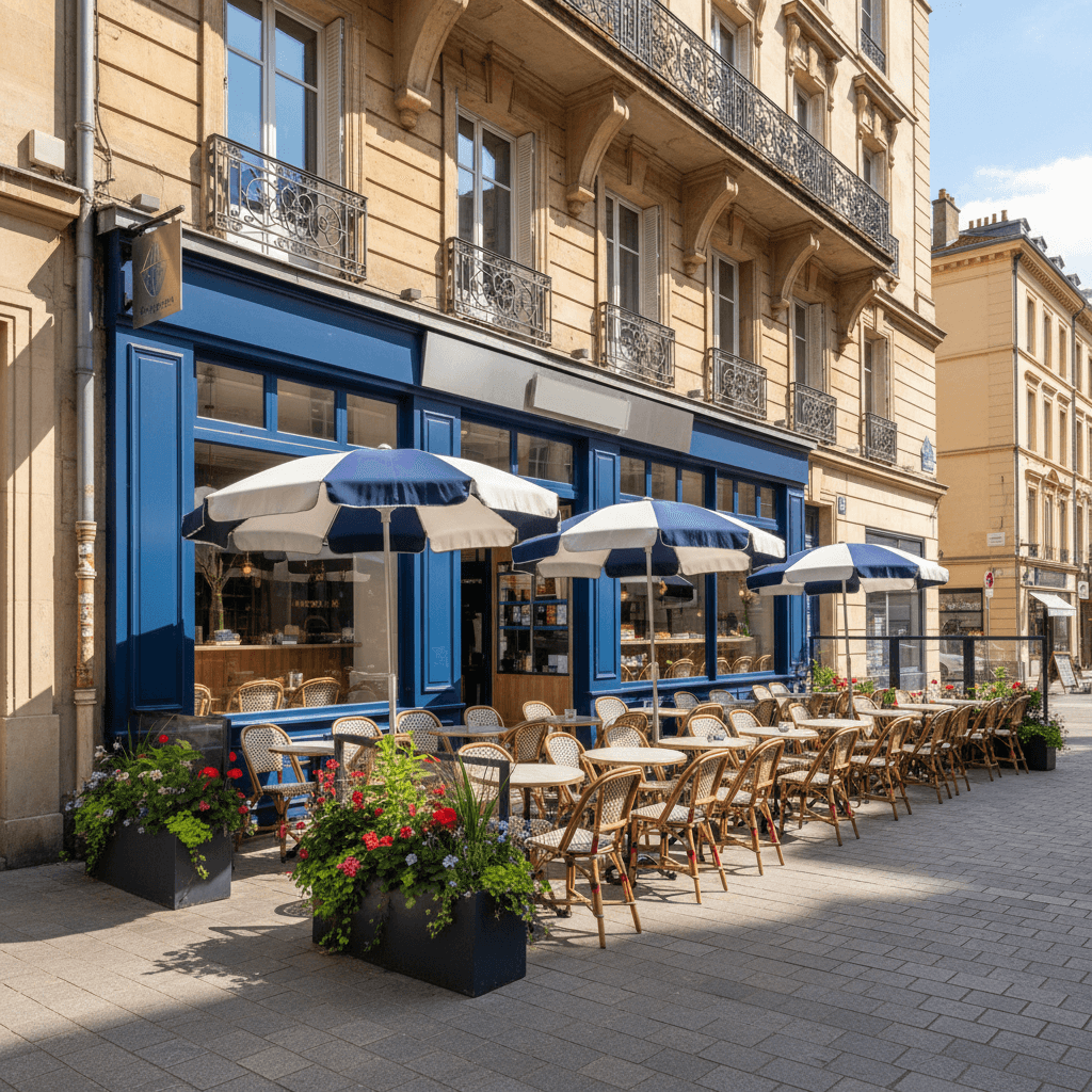 Fast-food à Lyon : terrasse - licence IV