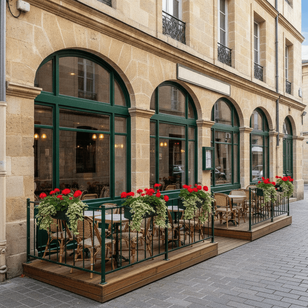 Restaurant 32m² à Bordeaux : terrasse - licence IV