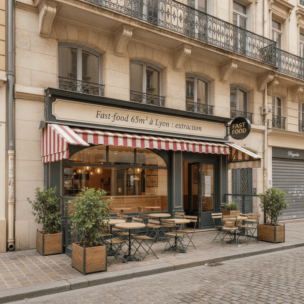 Fast-food 65m² à Lyon : extraction