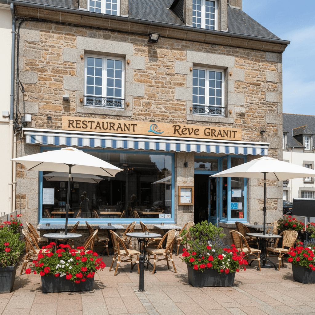 Restaurant à Lannion : terrasse - extraction - Image 1
