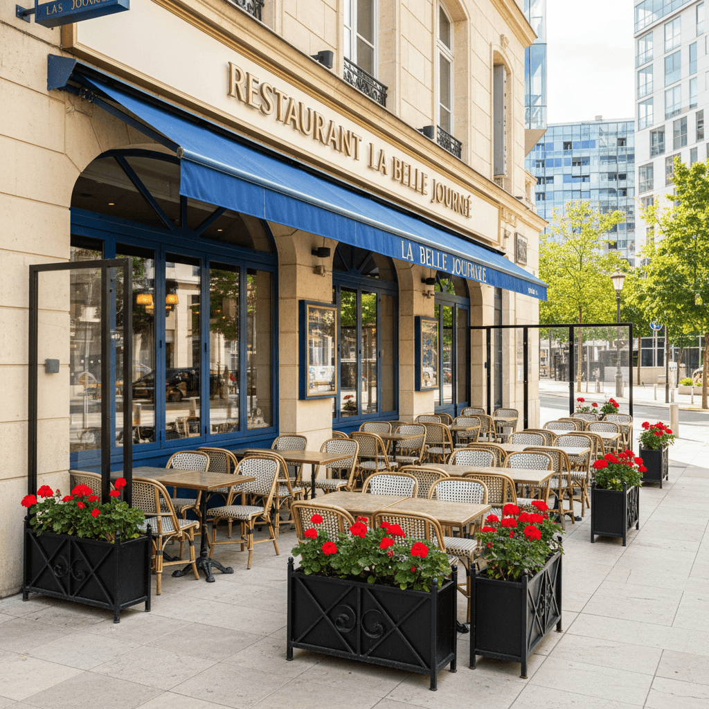 Restaurant à Lyon : terrasse - extraction - Image 1