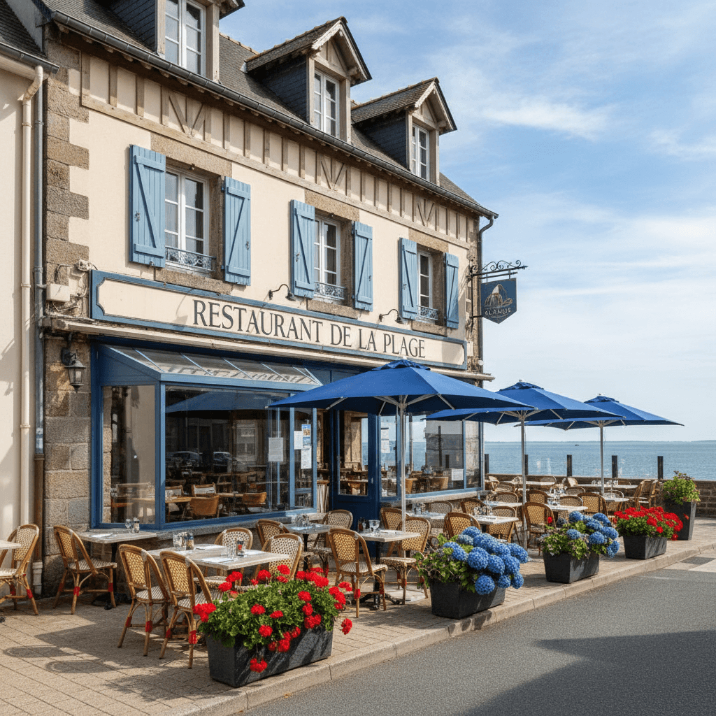 Restaurant à Binic-Étables-Sur-Mer : terrasse - extraction - Image 1