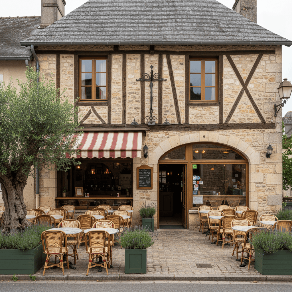 Restaurant 100m² à Auriac-Du-Périgord : terrasse - licence IV - Image 1