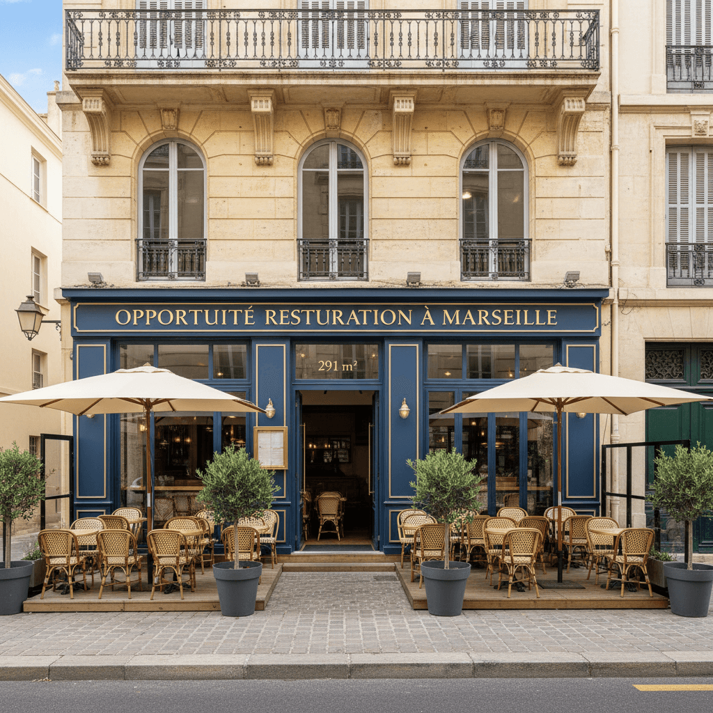 Restaurant 291m² à Marseille : terrasse - licence IV - Image 1