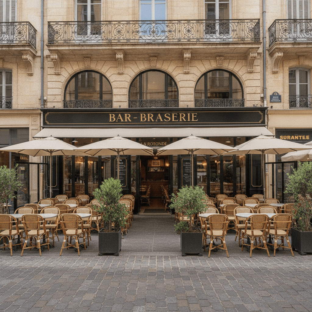 Bar-brasserie 360m² à Montpellier : terrasse - licence IV