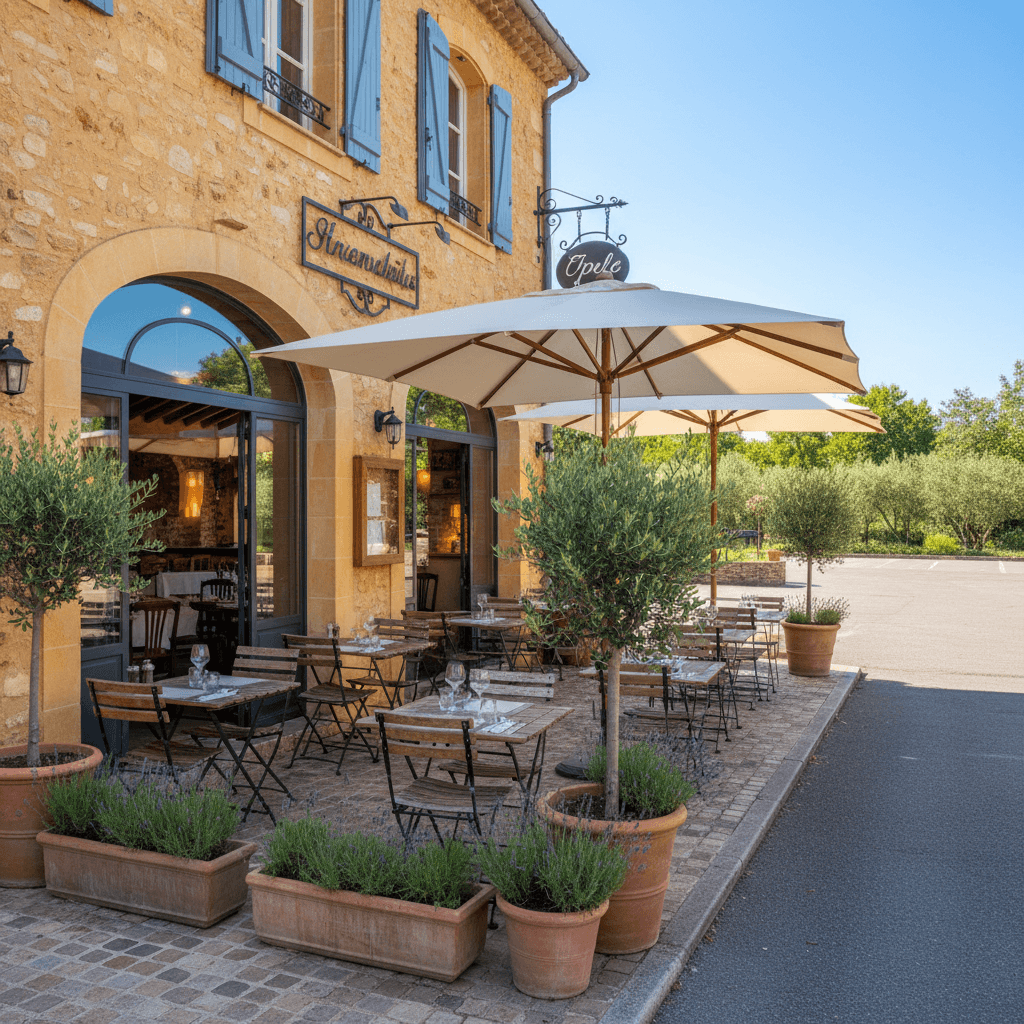 Restaurant à Opio : terrasse - licence IV - Image 1
