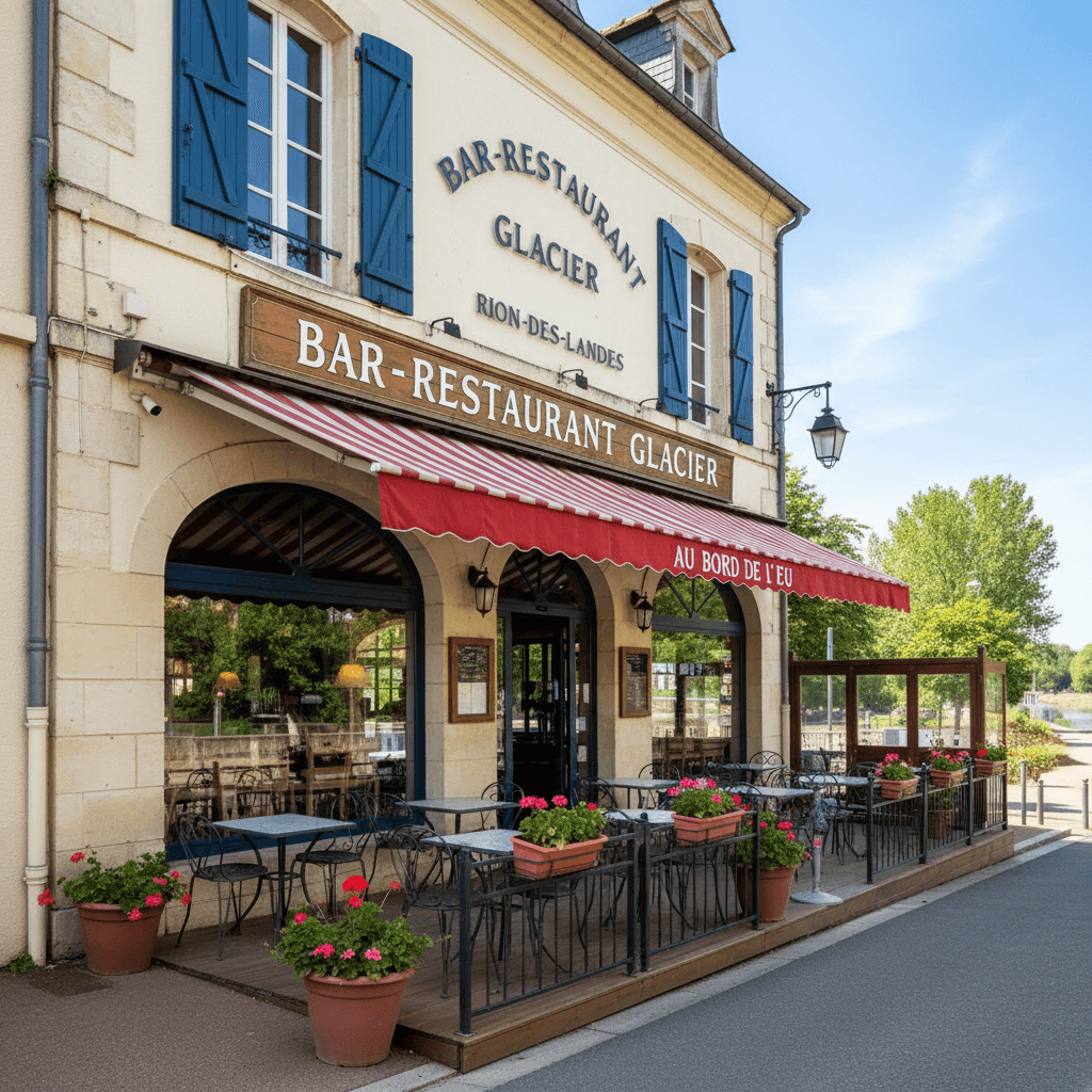Bar-brasserie 173m² à Rion-Des-Landes : terrasse - licence IV - Image 1