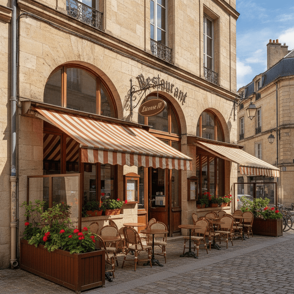 Restaurant 90m² à Bordeaux : terrasse - licence IV